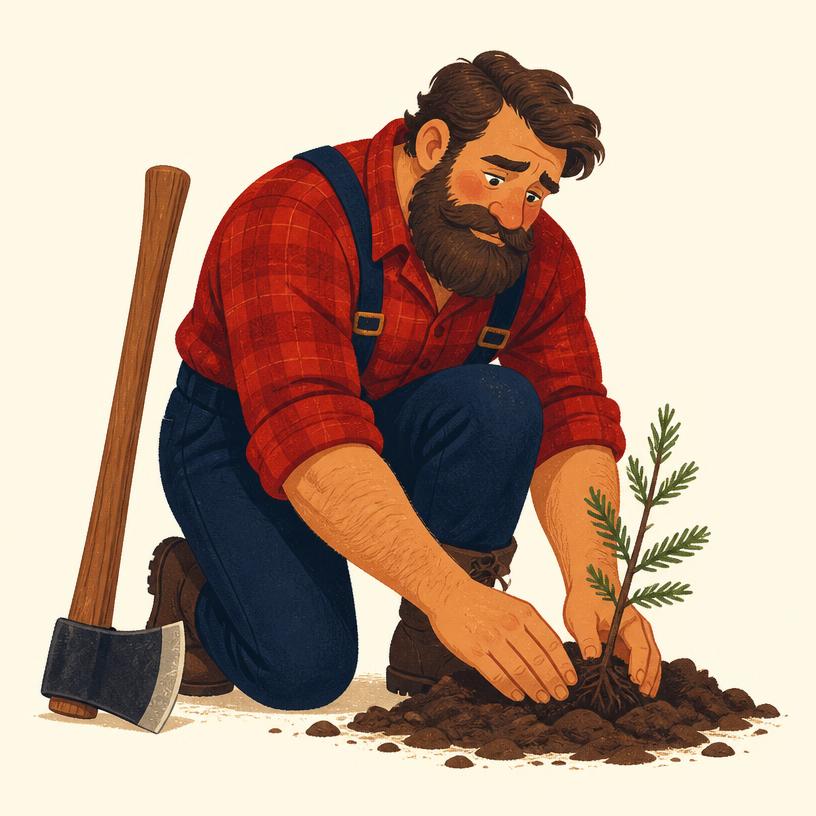 Ilustração de Lenhador
